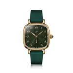 AV86 1954 Capri Green/Gold 33mm ladies' hand-wound watch on green leather strap