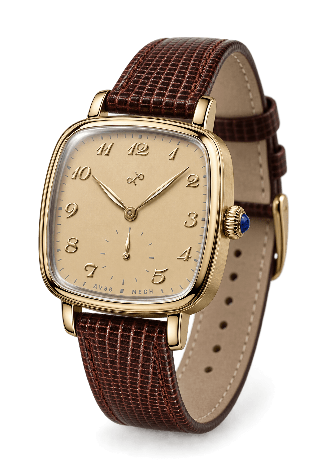 AV86 1954 Capri Vintage Cream/Gold — dial and case detail