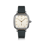 AV86 1954 Capri White/Steel 33mm ladies' hand-wound watch on dark grey leather strap
