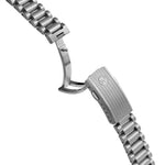 Wolbrook 3-Links steel bracelet deployant clasp detail