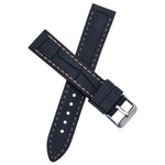 Croco-texture orange rubber watch strap | Smiths Boutique