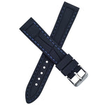 Croco-texture blue rubber watch strap | Smiths Boutique