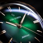 Von Doren Aksla Jubileum Emerald Green, Steel — dial detail