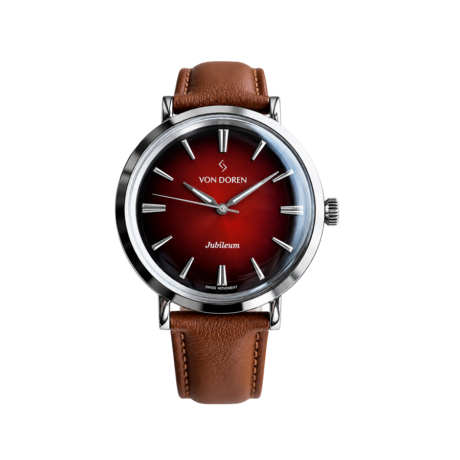 Von Doren Aksla Jubileum Ruby Red, Steel — front