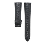 Lizard-grain black leather watch strap | Smiths Boutique