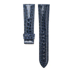 Lizard-grain navy leather watch strap | Smiths Boutique