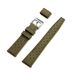Wolbrook Military Green Tropic rubber strap with steel buckle