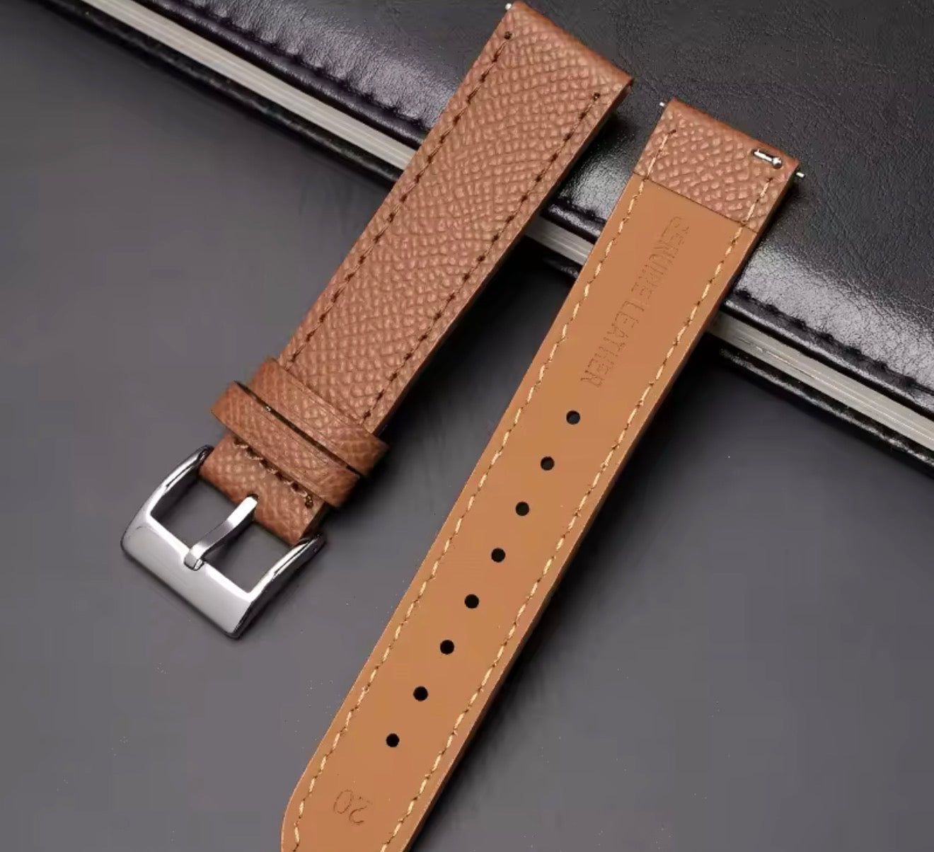 Smooth grained leather watch strap | Smiths Boutique