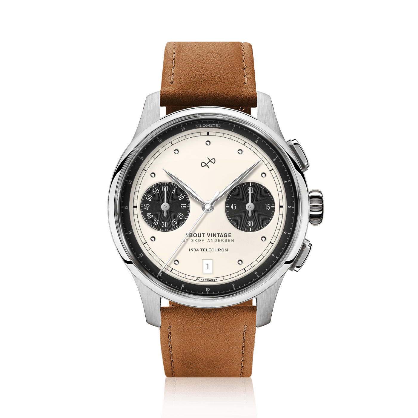 About Vintage 1934 Telechron off-white panda watch | Smiths Boutique