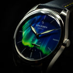 Runde Nordic Light — lume glow on aurora dial with stars