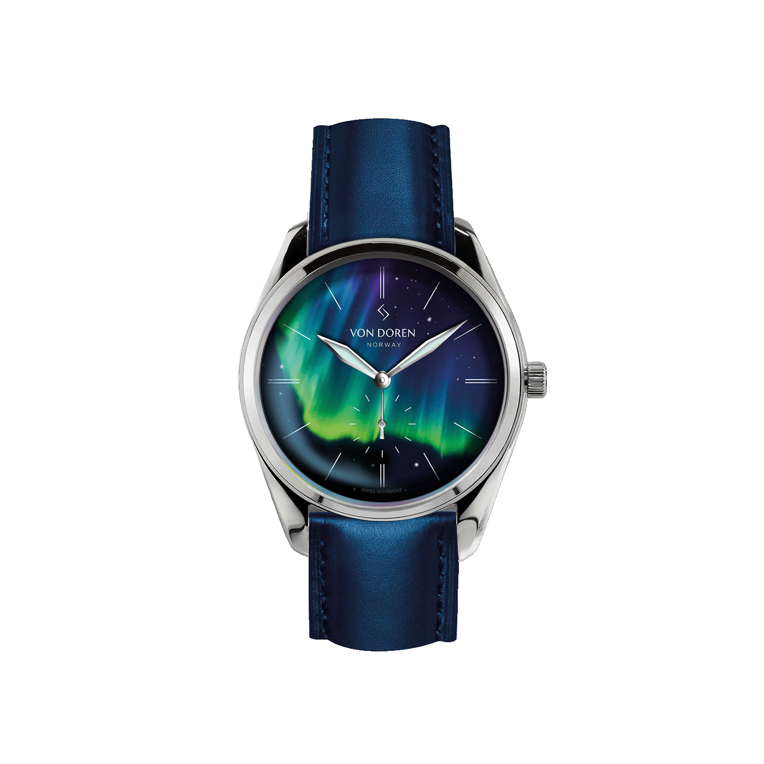 Von Doren Runde Nordic Light — Aurora-inspired dial