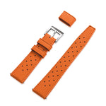 Wolbrook Orange Tropic rubber strap with steel buckle