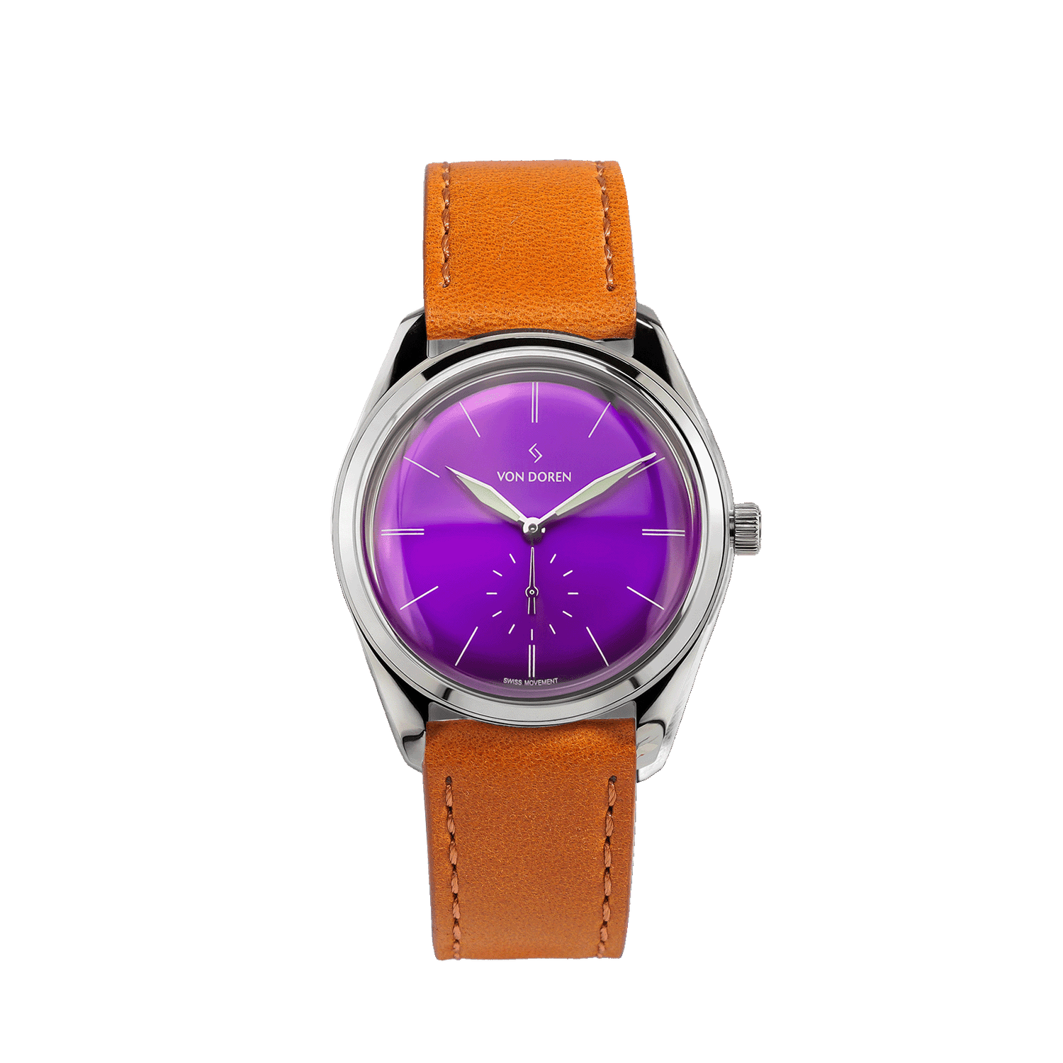 Von Doren Runde Purple — purple sunburst dial