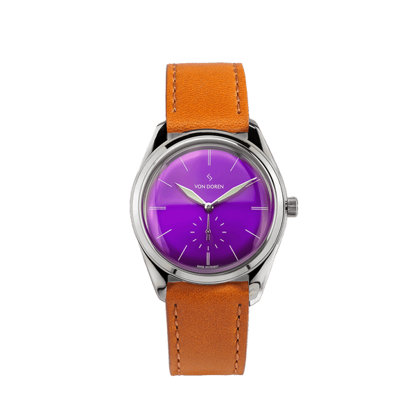 Von Doren Runde Purple — purple sunburst dial