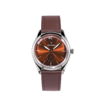 Von Doren Runde Havana Brown — brown sunburst dial with stainless steel case