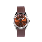 Von Doren Runde Havana Brown — brown sunburst dial with stainless steel case