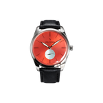 Von Doren Runde Chili — chili red dial with stainless steel case