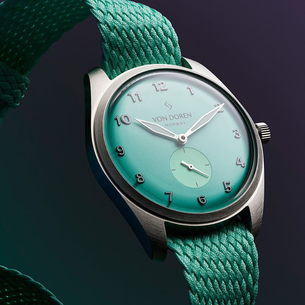 Runde Candy Mint — with matching mint perlon strap