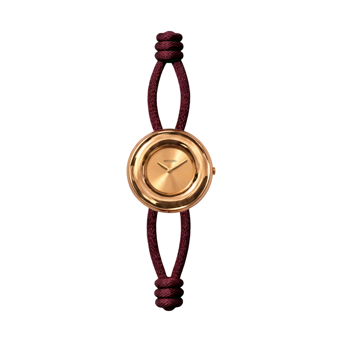 Golden Soho Watch — Burgundy | Wecord London