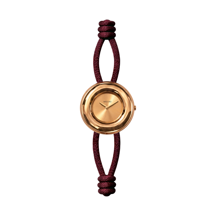 Golden Soho Watch - Burgundy