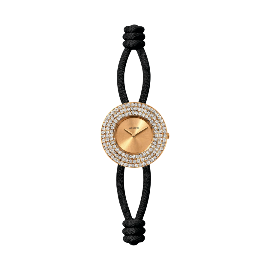 Golden Soho Pavé Watch - Black