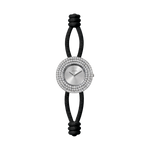 Silver Soho Pavé Watch — Black | Wecord London