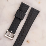 Waffle FKM Rubber Strap — Black | Smiths Straps
