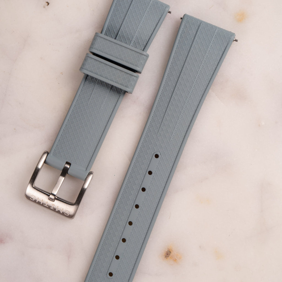 Waffle FKM Rubber Strap — Grey | Smiths Straps