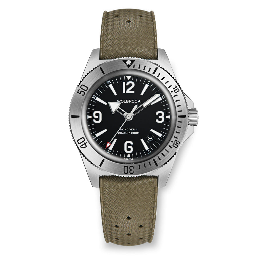 Skindiver II Automatic Dive Watch – White Lum & Black Dial